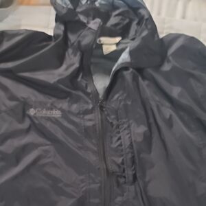 Columbia Black Windbreaker Jacket Mens Xxl With Hood